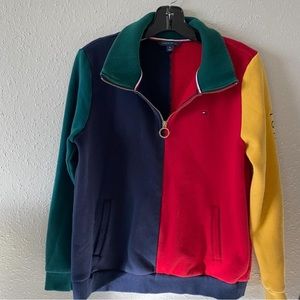 Vintage Colorblock Tommy Hilfiger Quarter Zip - Size S